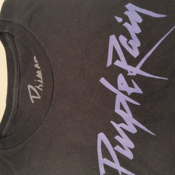Prince Purple Rain T-Shirt Sz. Medium-Black Purple Spell Out Vintage concert - Picture 7 of 10